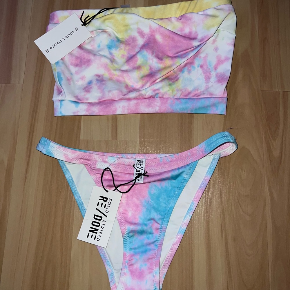Solid & Striped x RE/DONE Tie-dye Bikini from Revolve | Brand new with tags